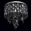 Lampa sufitowa z dymnych kryształów, 12-żarówek, chromowana podstawa CHIARO 437010312