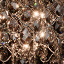 Lampa sufitowa z dymnych kryształów, 12-żarówek, chromowana podstawa CHIARO 437010312