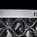 Lampa sufitowa z dymnych kryształów, 12-żarówek, chromowana podstawa CHIARO 437010312