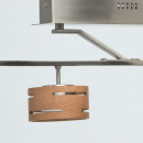 Lampa sufitowa z sześcioma reflektorami LED w drewnianej obudowie RegenBogen 725010906