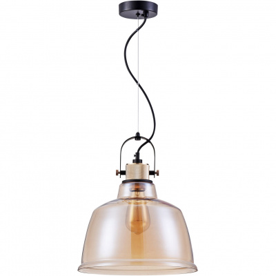 Lampa szklana Loft wisząca - bursztynowe szkło Irving Maytoni T163PL-01R