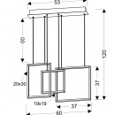 Lampa trzy wiszące ramki LED Keos Apeti A0026-330