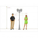 Lampa uliczna potrójna w stylu retro MW-LIGHT Street 815041203