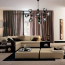 Lampa wisząca 10 szklanych kul na prostej, symetrycznej konstrukcji Vitaluce VE4320-1/10