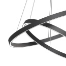 Lampa wisząca 2x ring LED Rim Maytoni czarna MOD058PL-L74B4K