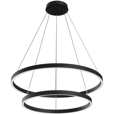 Lampa wisząca 2x ring LED Rim Maytoni czarna MOD058PL-L74B4K