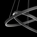 Lampa wisząca 2x ring LED Rim Maytoni czarna MOD058PL-L74B4K