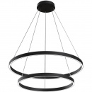 Lampa wisząca 2x ring LED Rim Maytoni czarna MOD058PL-L74B4K
