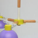 Lampa wisząca 3-klosze fioletowe MW-LIGHT Megapolis 711010403