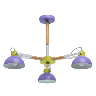Lampa wisząca 3-klosze fioletowe MW-LIGHT Megapolis 711010403