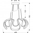 Lampa wisząca 3D zawijas LED Douglas Apeti A0005-311
