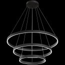 Lampa wisząca 3x ring LED Rim Maytoni czarna MOD058PL-L100B4K