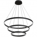 Lampa wisząca 3x ring LED Rim Maytoni czarna MOD058PL-L100B4K