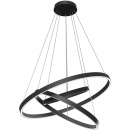 Lampa wisząca 3x ring LED Rim Maytoni czarna MOD058PL-L100B4K