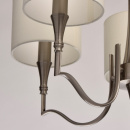 Lampa wisząca 5-ramienna, satynowa powierzchnia, beżowe klosze MW-LIGHT Elegance 667011105