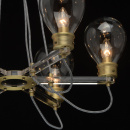 Lampa wisząca - 6-opraw o kształcie żarówki, akryl i złote odcienie MW-LIGHT 699010606