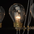 Lampa wisząca - 6-opraw o kształcie żarówki, akryl i złote odcienie MW-LIGHT 699010606