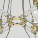 Lampa wisząca - 6-opraw o kształcie żarówki, akryl i złote odcienie MW-LIGHT 699010606