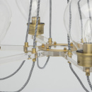 Lampa wisząca - 6-opraw o kształcie żarówki, akryl i złote odcienie MW-LIGHT 699010606