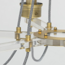 Lampa wisząca - 6-opraw o kształcie żarówki, akryl i złote odcienie MW-LIGHT 699010606