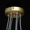 Lampa wisząca - 6-opraw o kształcie żarówki, akryl i złote odcienie MW-LIGHT 699010606