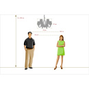 Lampa wisząca, 6-ramienna, LED, chrom i beżowe klosze RegenBogen Elegance 659010806