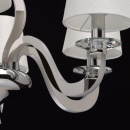 Lampa wisząca, 6-ramienna, LED, chrom i beżowe klosze RegenBogen Elegance 659010806