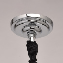 Lampa wisząca, 6-ramienna, LED, chrom i beżowe klosze RegenBogen Elegance 659010806