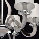 Lampa wisząca, 6-ramienna, LED, chrom i beżowe klosze RegenBogen Elegance 659010806