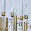 Lampa wisząca, 6 żarówek w stylu Loft z mosiądzu i szklane rurki MW-LIGHT 285010806