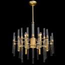 Lampa wisząca, 6 żarówek w stylu Loft z mosiądzu i szklane rurki MW-LIGHT 285010806