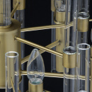 Lampa wisząca, 6 żarówek w stylu Loft z mosiądzu i szklane rurki MW-LIGHT 285010806