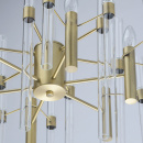 Lampa wisząca, 6 żarówek w stylu Loft z mosiądzu i szklane rurki MW-LIGHT 285010806