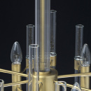 Lampa wisząca, 6 żarówek w stylu Loft z mosiądzu i szklane rurki MW-LIGHT 285010806