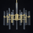 Lampa wisząca, 6 żarówek w stylu Loft z mosiądzu i szklane rurki MW-LIGHT 285010806