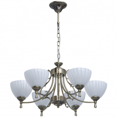 Lampa wisząca antyczna - białe klosze - 6 żarówek MW-LIGHT Classic 450014406
