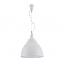 Lampa wisząca biała, duży, metalowy klosz Bellevue Maytoni Modern P535PL-01W