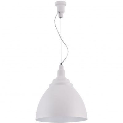 Lampa wisząca biała, duży, metalowy klosz Bellevue Maytoni Modern P535PL-01W