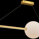 Lampa wisząca biała kula LED na złotym pręcie Freccia Maytoni MOD063PL-L30G3K