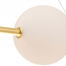 Lampa wisząca biała kula LED na złotym pręcie Freccia Maytoni MOD063PL-L30G3K