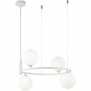 Lampa wisząca białe kule, biały okrąg Ring Maytoni Modern MOD013PL-04W