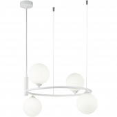 Lampa wisząca białe kule, biały okrąg Ring Maytoni Modern MOD013PL-04W