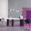 Lampa wisząca białe kule czarne kręgi Balance Maytoni MOD317PL-04B