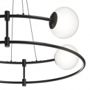 Lampa wisząca białe kule czarne kręgi Balance Maytoni MOD317PL-04B