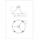 Lampa wisząca białe kule złote kręgi Balance Maytoni MOD317PL-04G