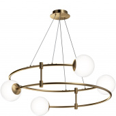 Lampa wisząca białe kule złote kręgi Balance Maytoni MOD317PL-04G