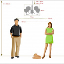 Lampa wisząca białe, kwadratowe klosze - 5 żarówek MW-Light Megapolis 101010305