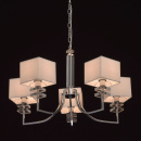 Lampa wisząca białe, kwadratowe klosze - 5 żarówek MW-Light Megapolis 101010305