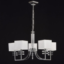 Lampa wisząca białe, kwadratowe klosze - 5 żarówek MW-Light Megapolis 101010305