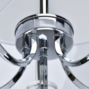 Lampa wisząca biały, duży abażur i 5 żarówek Palermo CHIARO Elegance 386017205